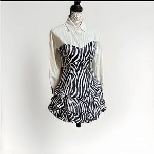 Ruby Rox Zebra Print Strapless Dress